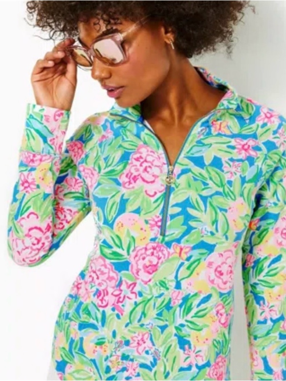 Lilly Pulitzer Skipper Popover in Multi Grove Garden EUC